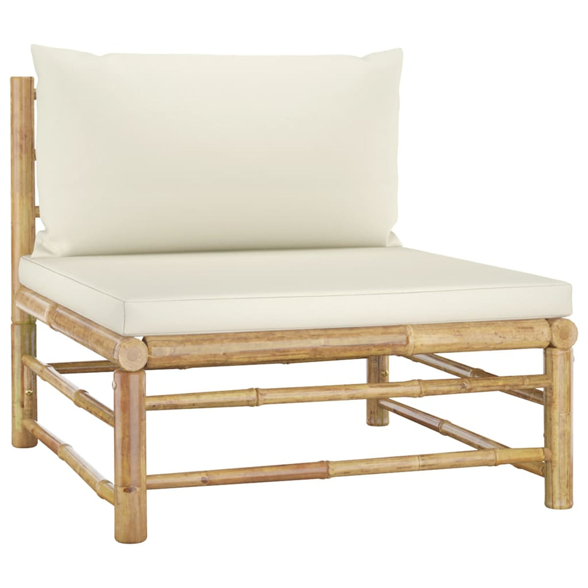 9 Piece Outdoor Sectional Sofa Set with Table Stool Bamboo F60351