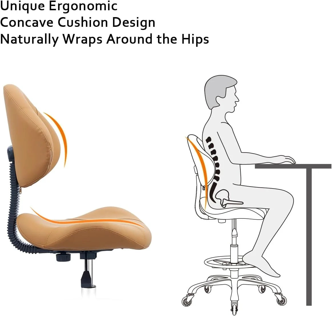 Adjustable Heavy Duty Rolling Swivel Drafting Chair H17104