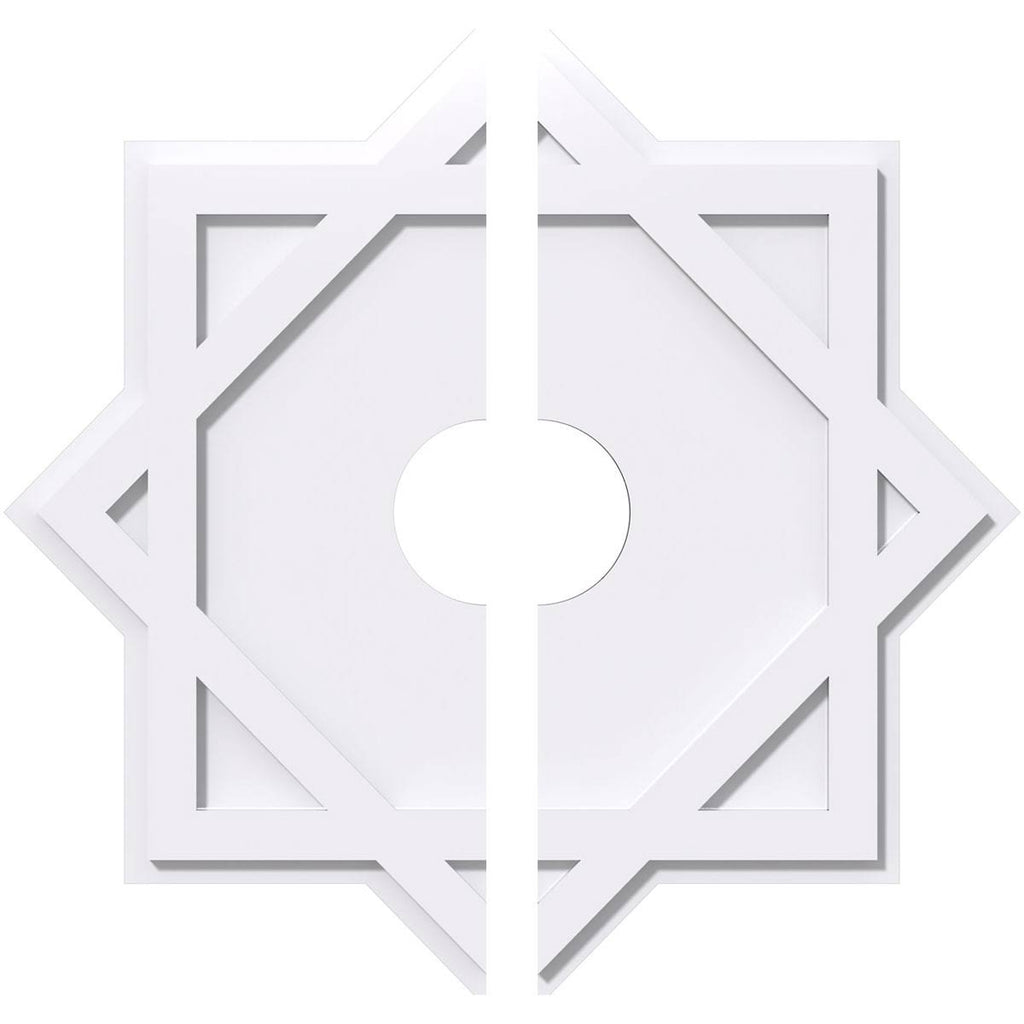 Contemporary PVC Ceiling Medallion Two Piece P5322