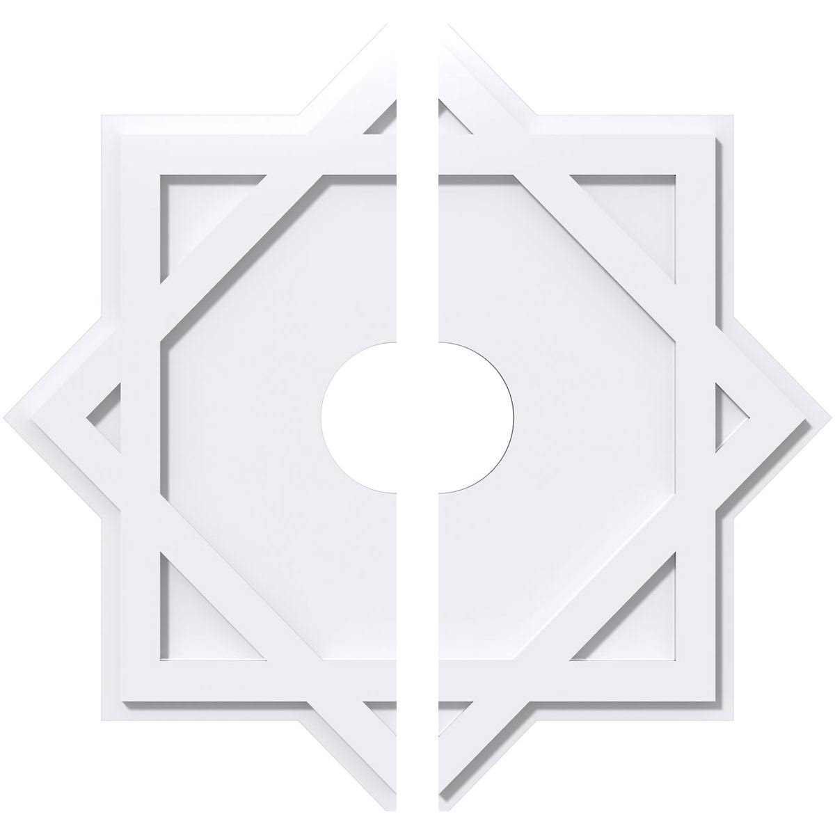 Contemporary PVC Ceiling Medallion Two Piece P5322