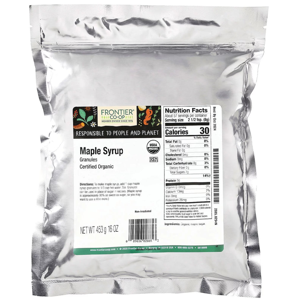 Organic Maple Syrup Granules 16 oz Y583