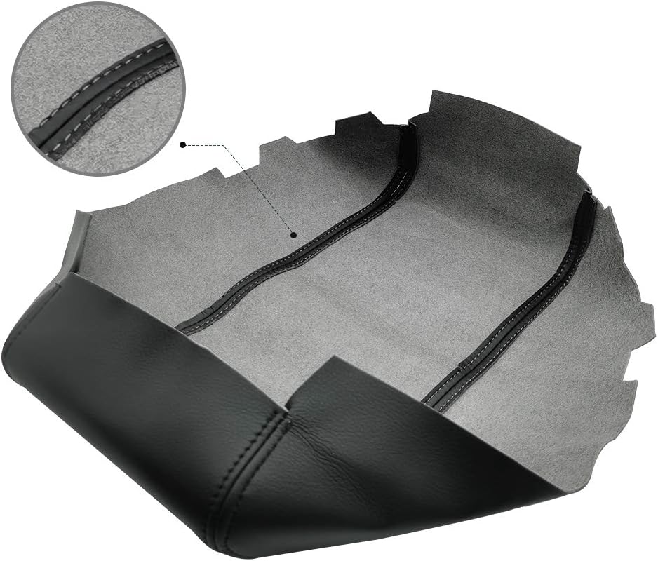 Black Microfiber Leather Armrest Cover Pack of 2 B273224