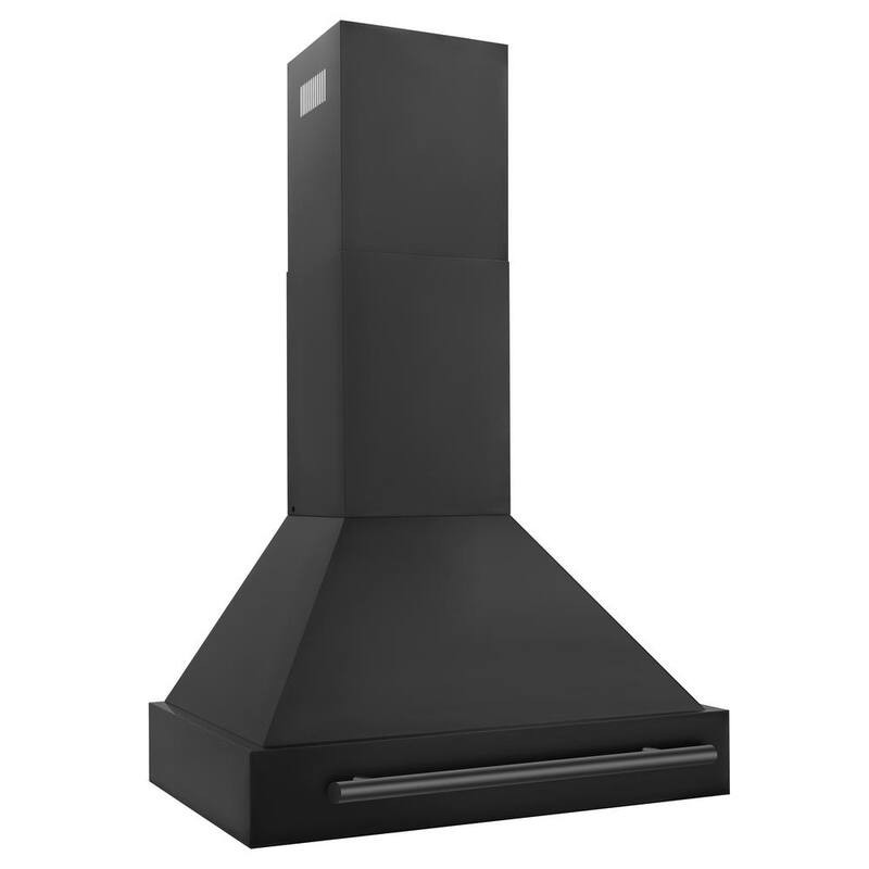 30 in. 400 CFM Convertible Wall Mount Range Hood Black Stainless Steel G122