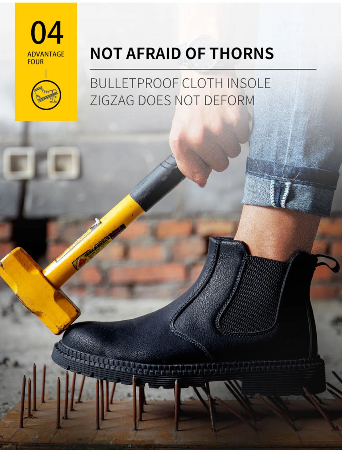 Steel Toe Leather Waterproof Work Boots K618