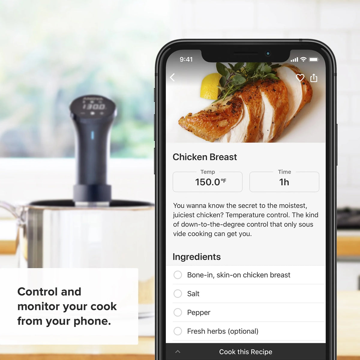 Sous Vide Cooker Wifi 1000W D96262