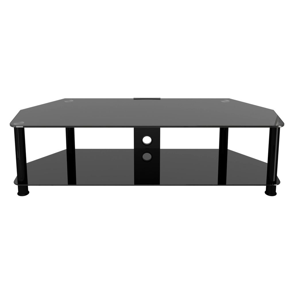 TV Stand with Cable Management, Black Y959
