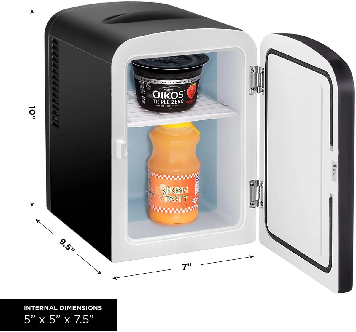 Portable 4L Mini Fridge Black Y408360