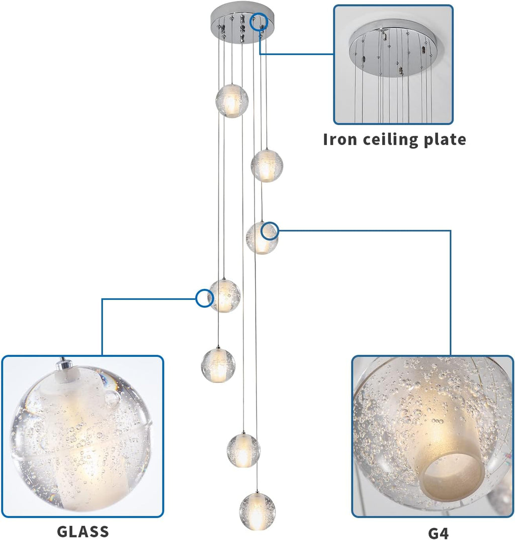 Crystal Chandelier 14-Lights H98.4 x W7.8 R86583