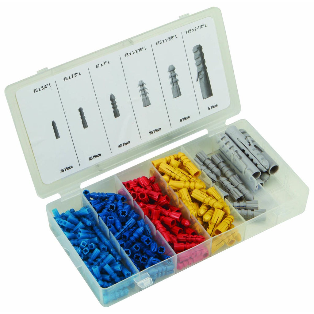 Wall Anchor Assortment, 220 Piece W2265