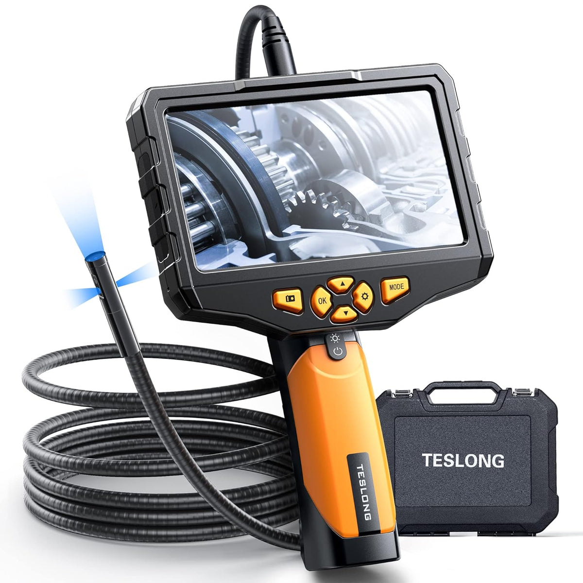 16.4ft Waterproof Flexible Borescope Inspection Camera with Light A7108