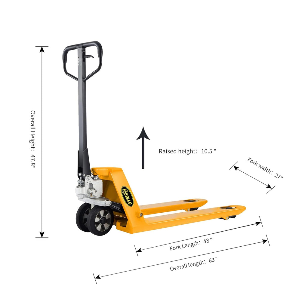 Heavy Duty Pallet Jack Truck 7700lbs Capacity 48 L×27 W B422260