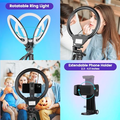 10'' Ring Light with 50'' Extendable Tripod Stand Y9252