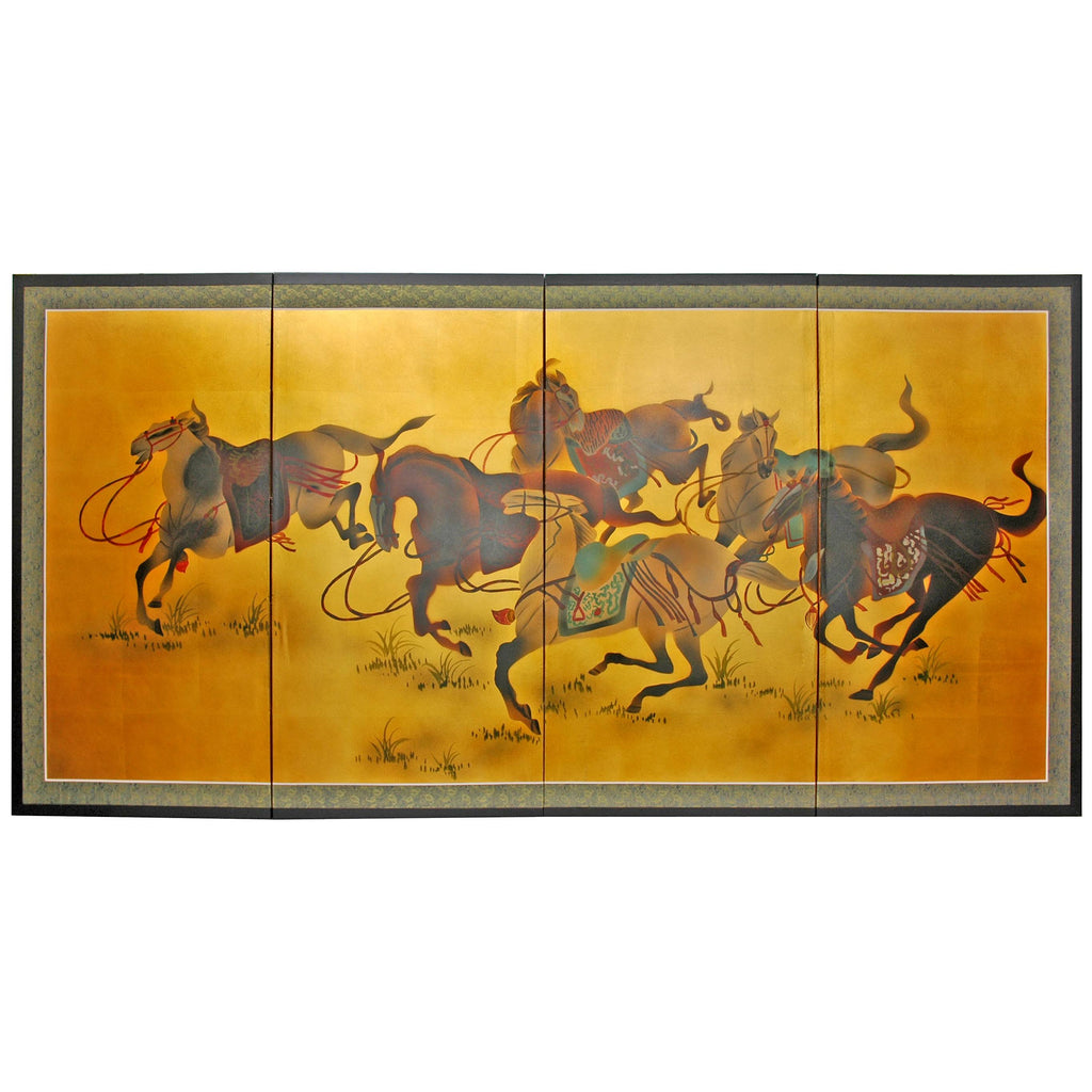 36x22 Riders in The Storm on Gold Leaf D82376