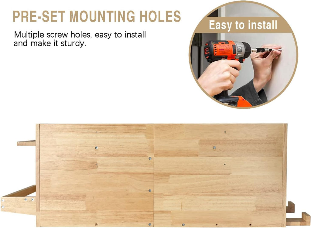 Power Tool Organizer Wall Mount, Drill Holder Storage with 5 Tool Slots G1180