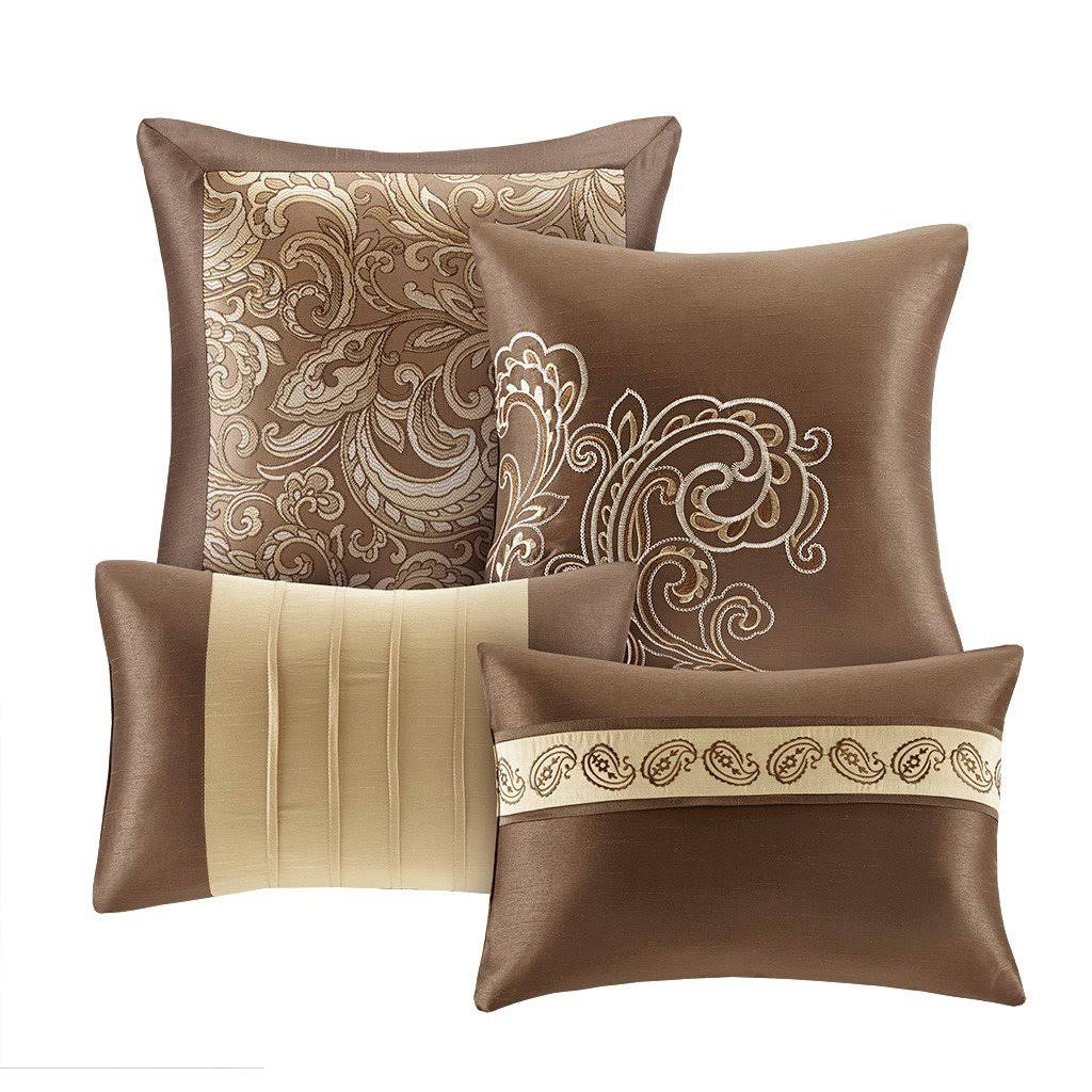 24 Piece Brown Cal King Bedding Set G7234