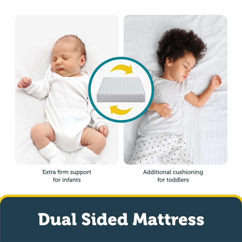 2-in-1 Antimicrobial Crib & Toddler Mattress A30531