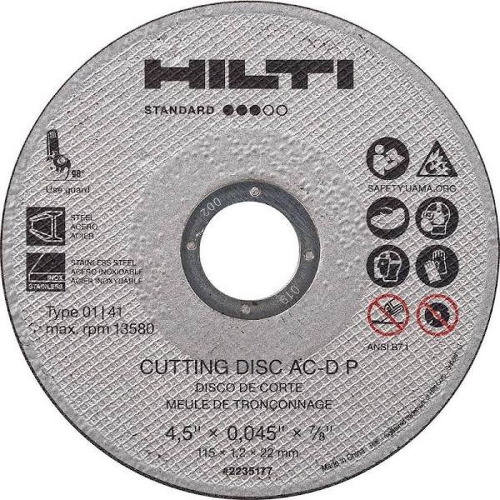 5.0 in. x 0.045 in. x 7/8 in. Flat Abrasive Cutting Disc 25-Pack E702275