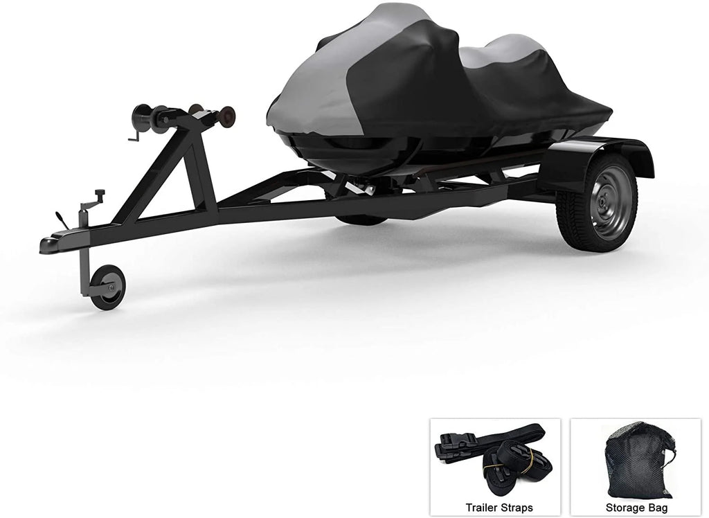 Gray/Black Trailerable Jet Ski Covers with Storage Bag Z731
