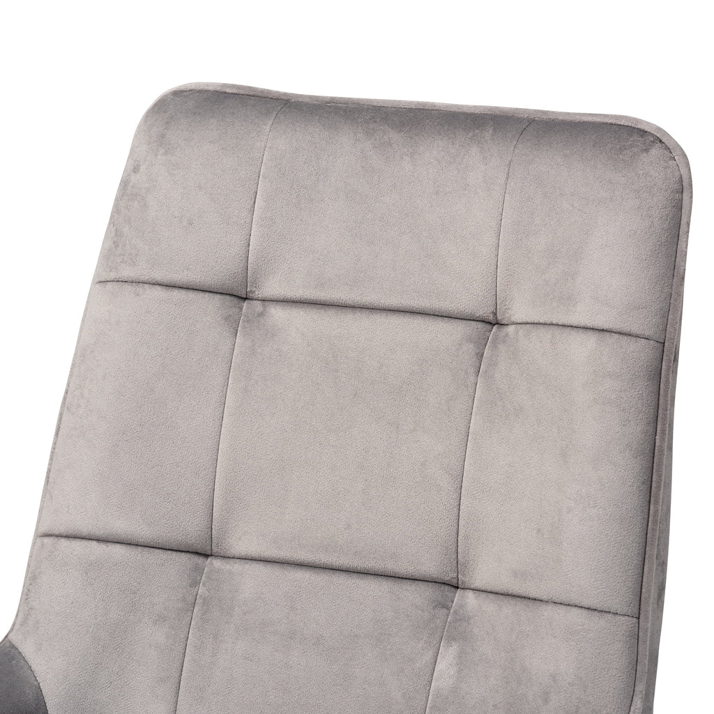 Grey and Gold Dining Chair Set of 2 C325