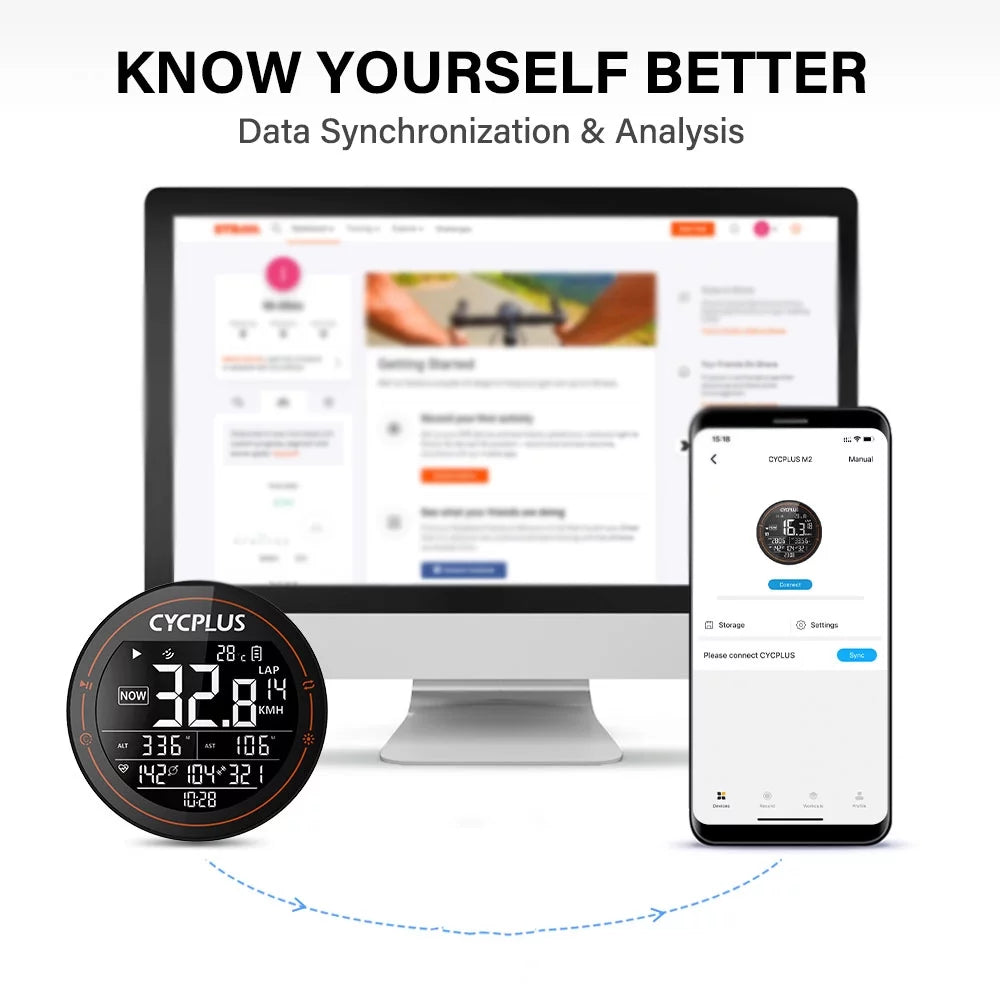 Wireless Bike Computer Speedometer Waterproof with Cadence Sensor Heart Rate Monitor E91482