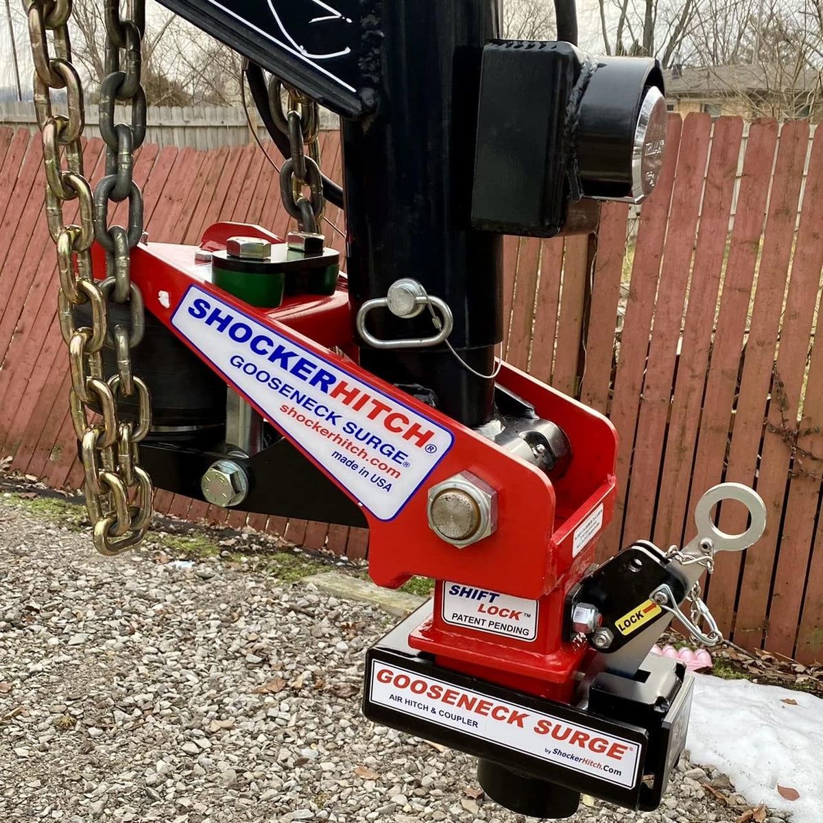 Round 4" Straight Pin 30K SL Gooseneck Air Hitch & Coupler R852