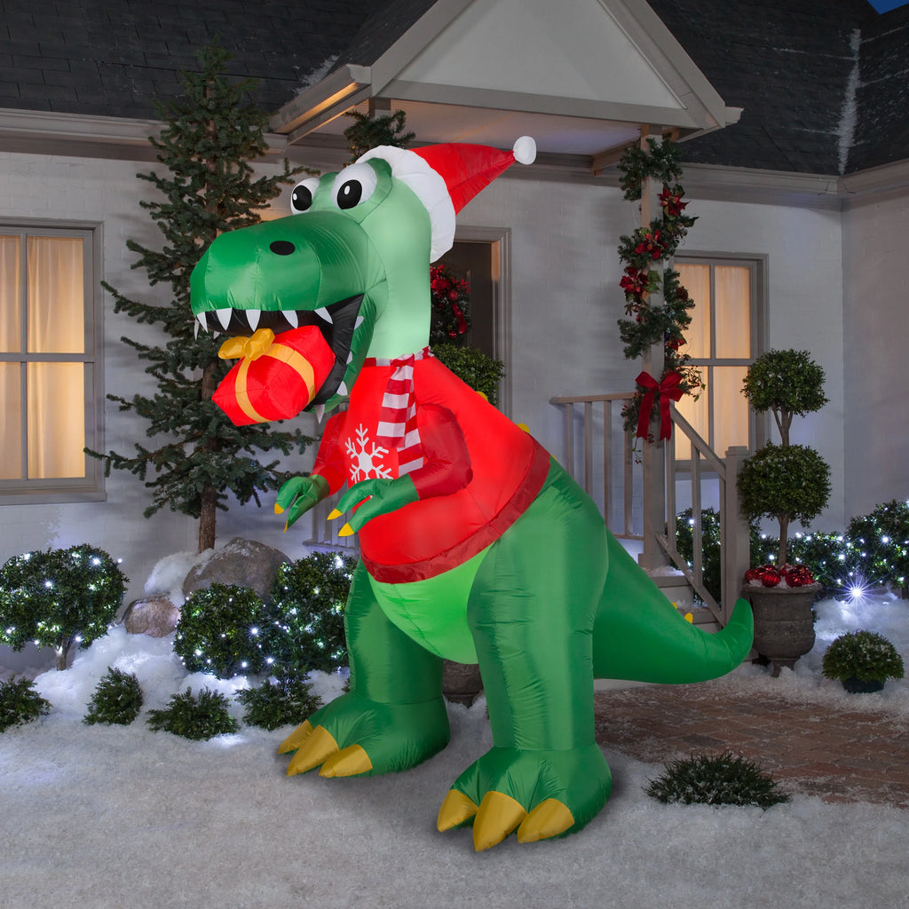 Green 7.5 ft Tall Inflatable T Rex U542
