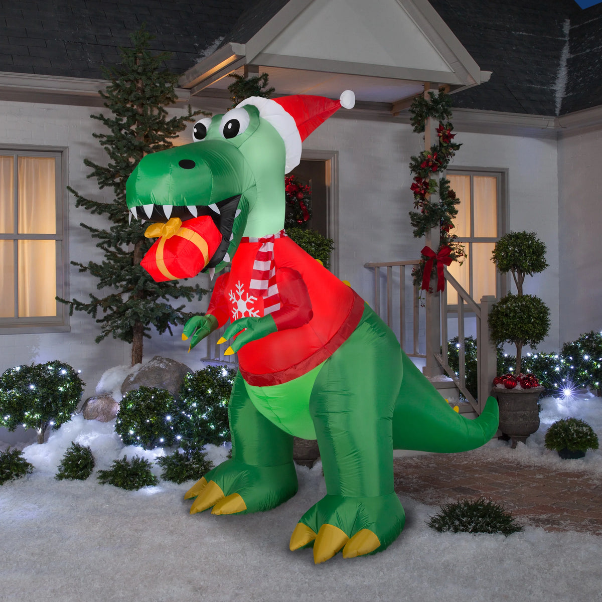 Green 7.5 ft Tall Inflatable T Rex U542