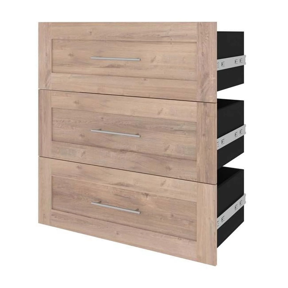 3 Drawer Set for Closet Organizer in Rustic Brown Engineered Wood P74476
