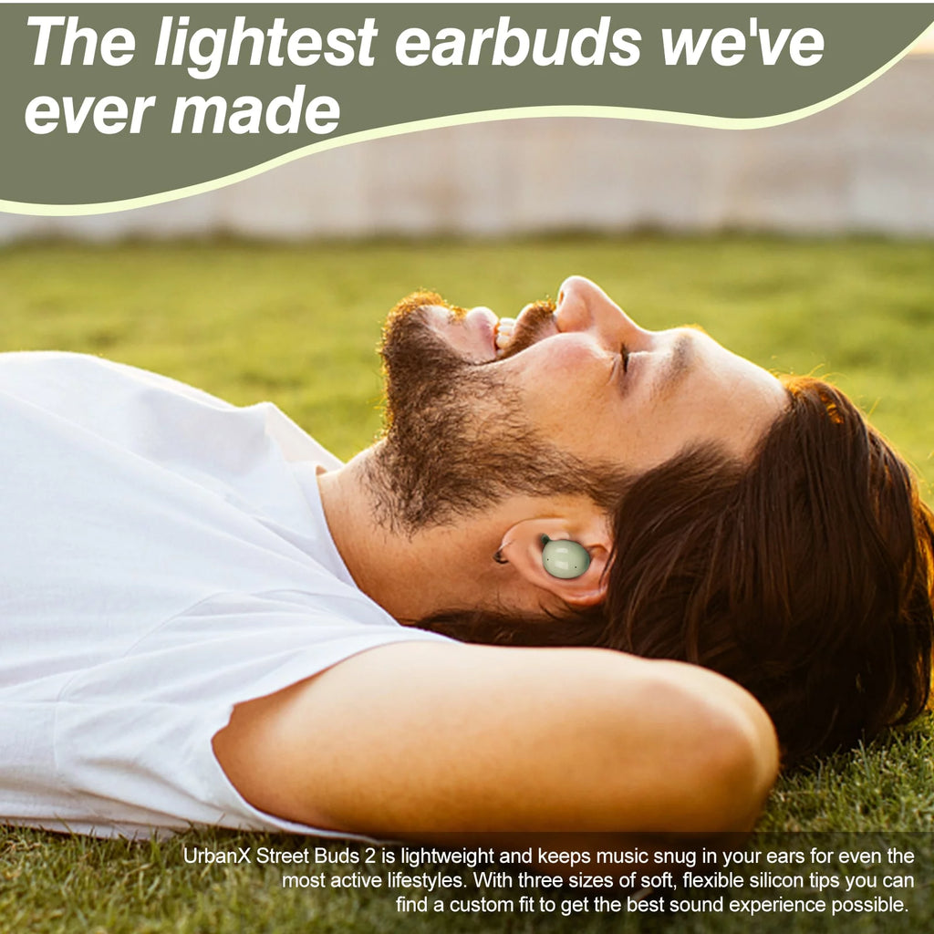 Truly Wireless Bluetooth Headphones with Noise Isolation, Amplified Bass and Dual Dynamic Microphone - Green G6253