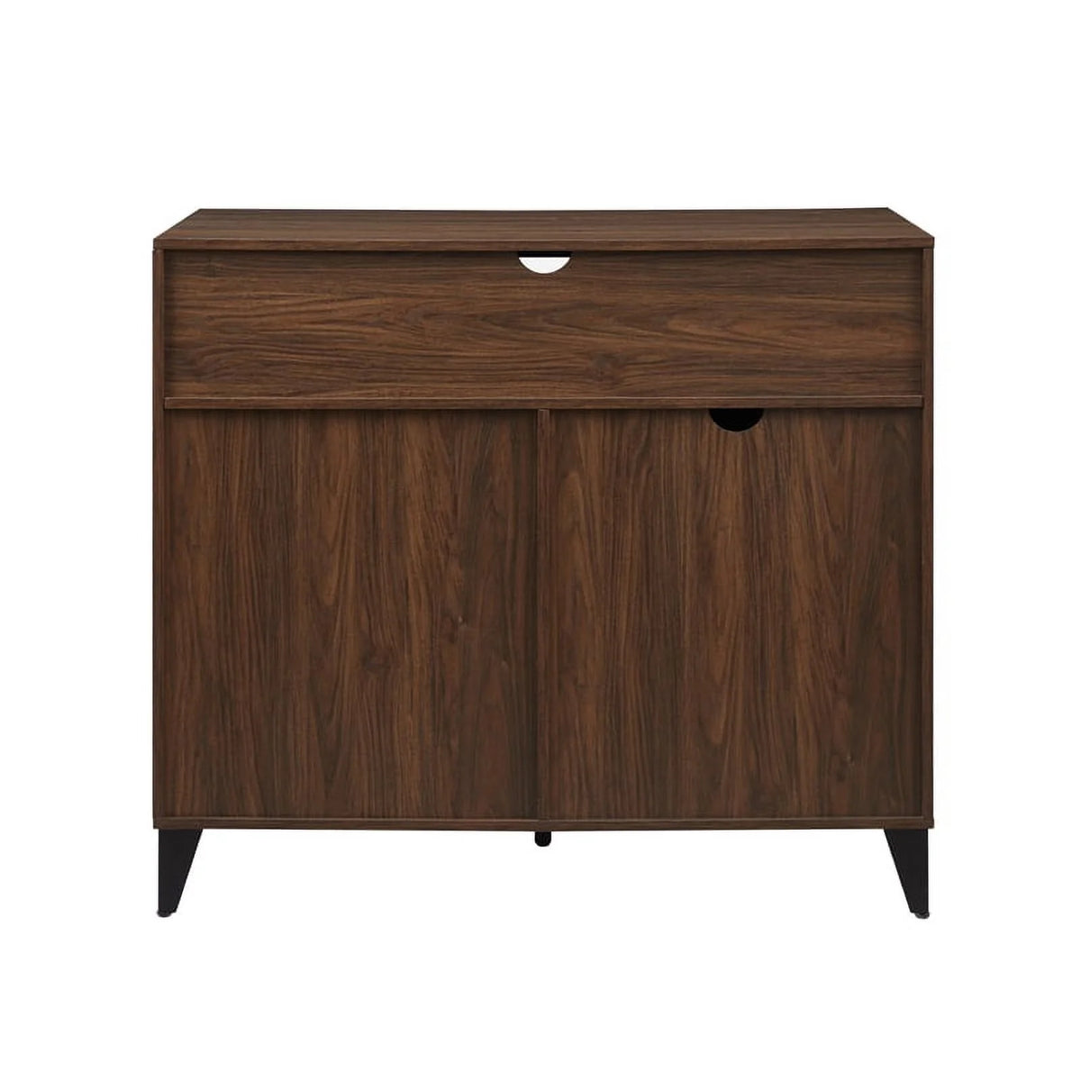 Dark Walnut 2 Drawer Wood Secretary Desk Sideboard O274
