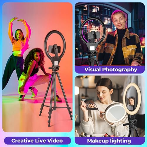 10'' Ring Light with 50'' Extendable Tripod Stand Y9252