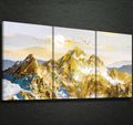 Gold Grey 3 Panel Canvas Wall Art Z40766