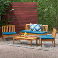 Acacia Wood Chat Set with Coffee Table A928109