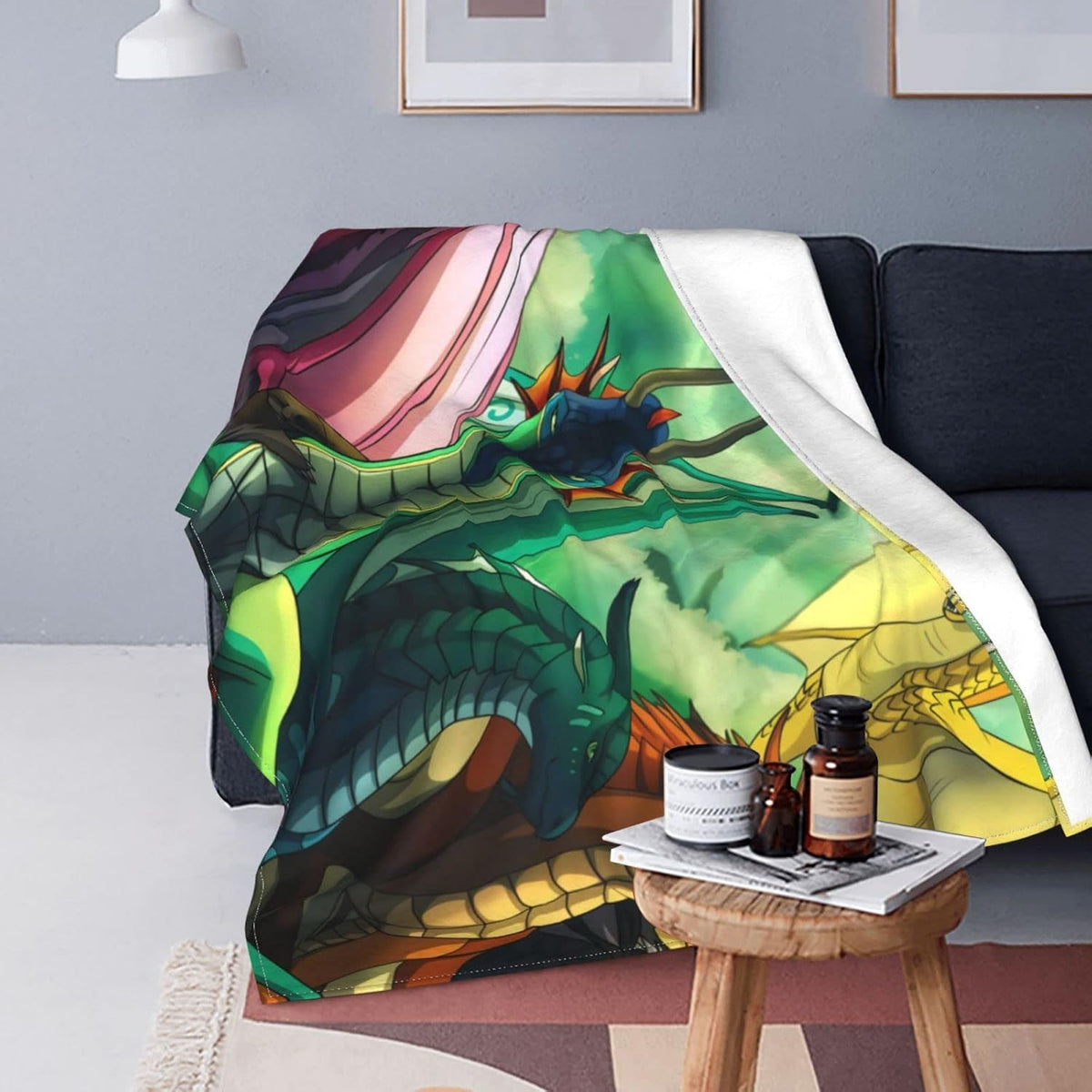 Queen Size Flannel Fleece Throw Blanket V782