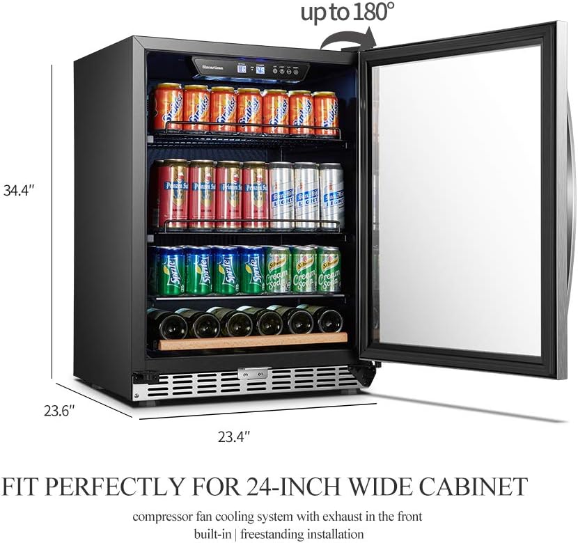 24 Inch 110 Cans Built-in Beverage Cooler Refrigerator K2066