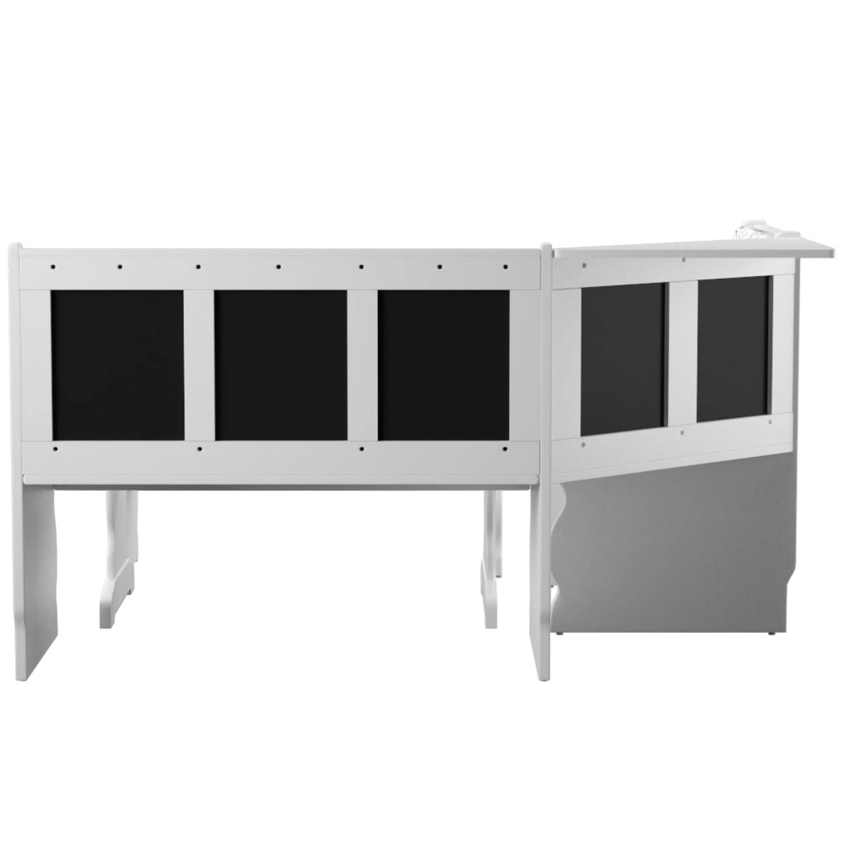 White Dining Nook with Table and Bench J6415