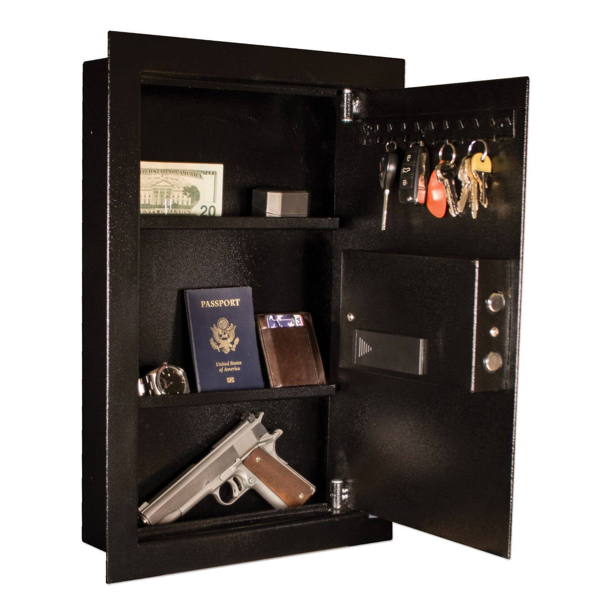 Steel Wall Safe with Electronic Lock V473