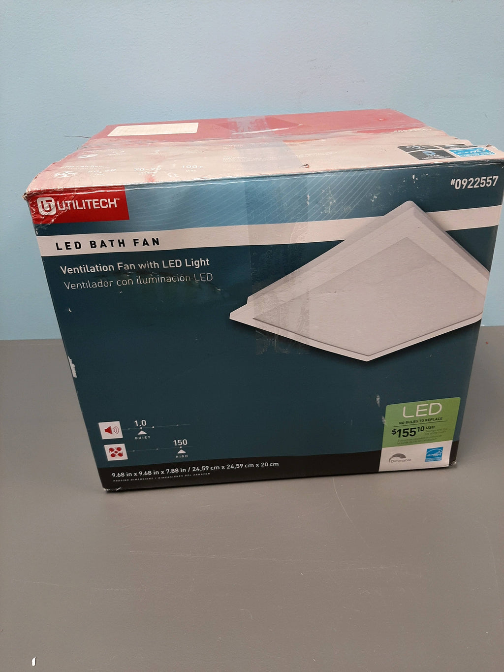 White Bathroom Fan LED Energy Star V431