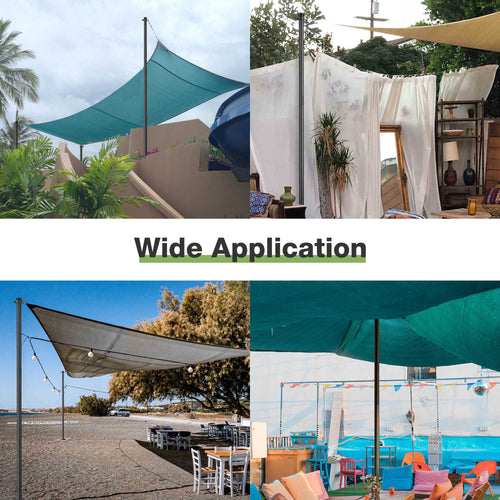 10Ft Black Shade Sail Pole E15402