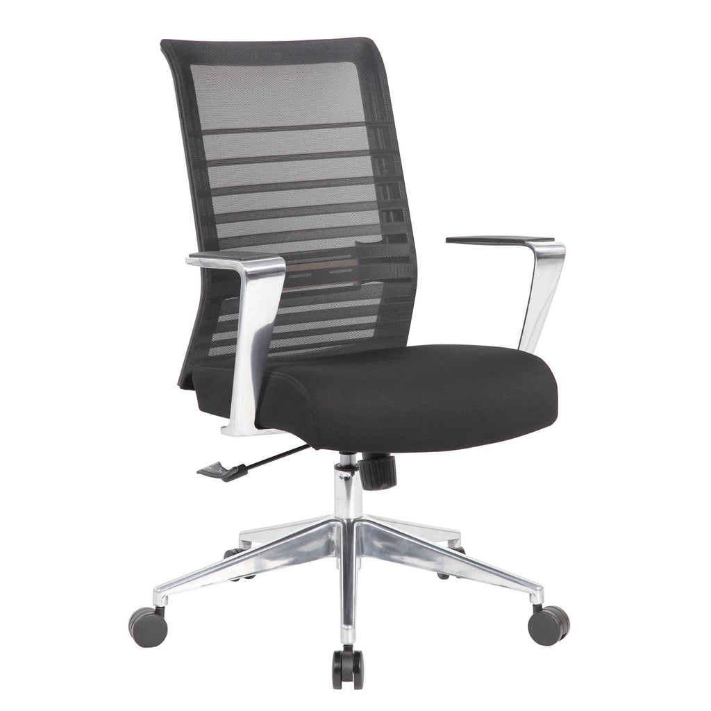 Black Mesh Back Task Chair with Aluminum Base M924