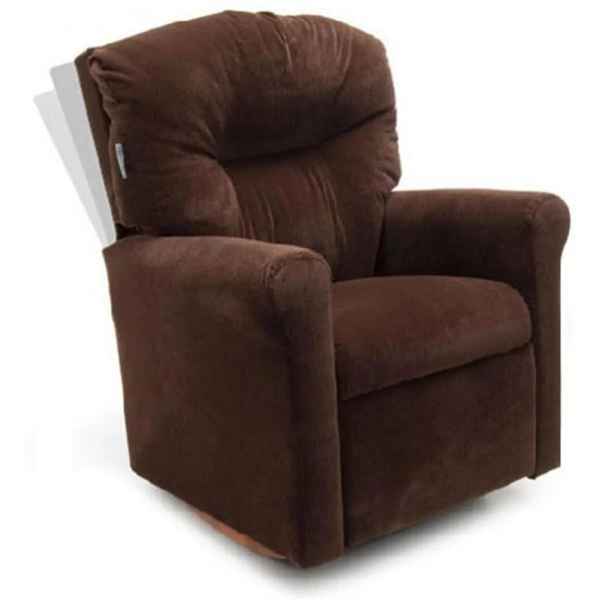 Chocolate Micro Suede Rocker Recliner V95352