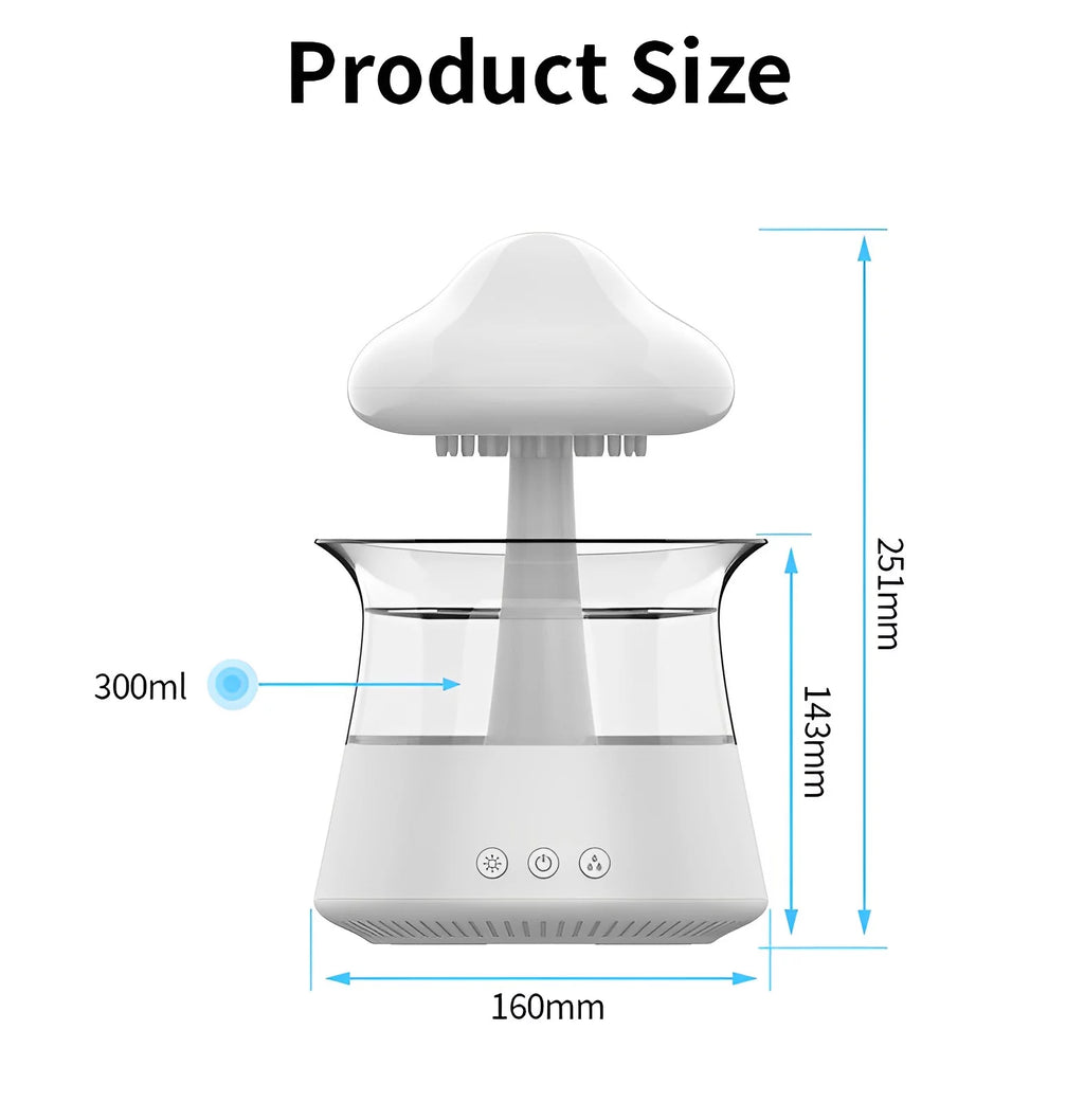 300ML Essential Oil Diffuser with 7 Colors LED Lights S98579