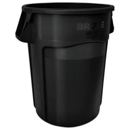 55 Gal Vented Round Brute Container Black X955132