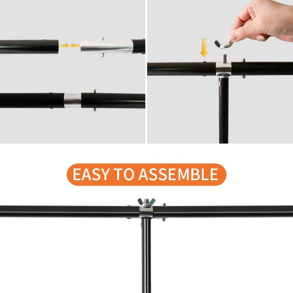 Backdrop Stand 6.5x10ft/2x3m Heavy Duty Background Stand Support System with Carrying Bag R8790