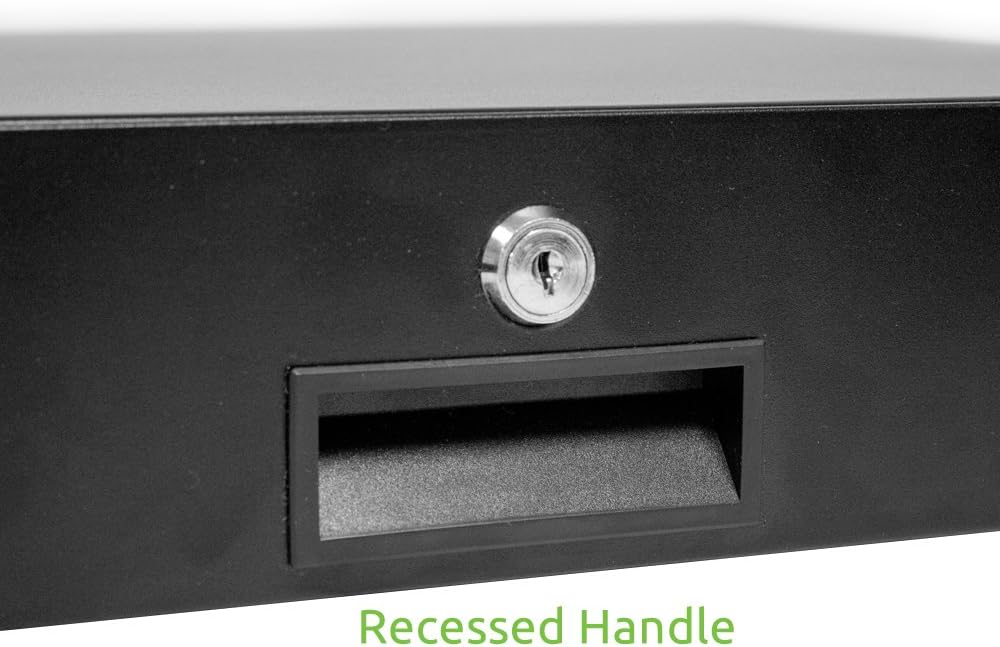 Black 3U Rack Mount Drawer with Lock and Key X861886