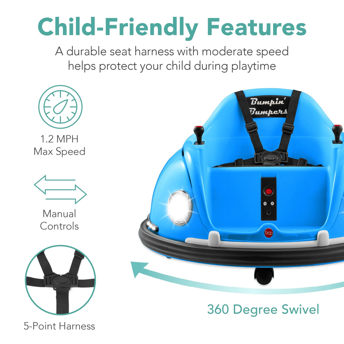 6V Kids Ride On Bumper Car with Remote Control U67080