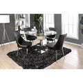 Glass Top 5-Piece Dining Table Set in Black H7252