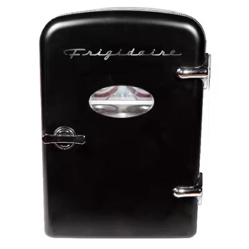 6-Can Retro Mini Fridge in Black Y279555