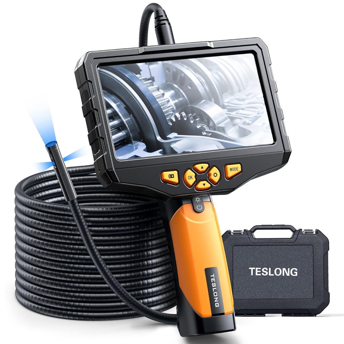 16.4ft Waterproof Flexible Borescope Inspection Camera with Light A7108