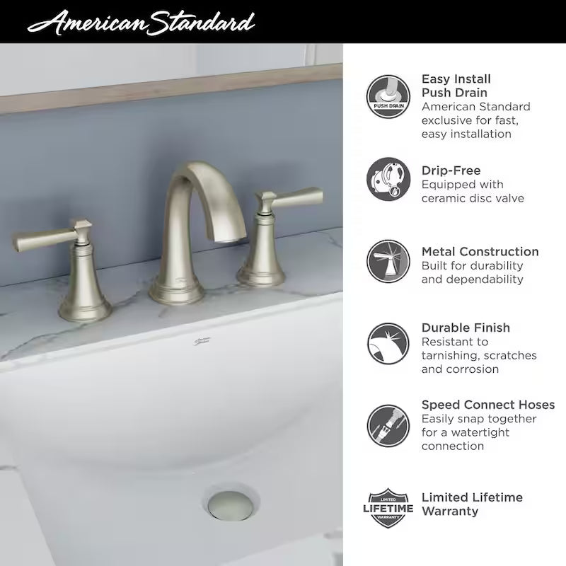 8 in. Widespread 2-Handle Bathroom Faucet in Polished Chrome W67794
